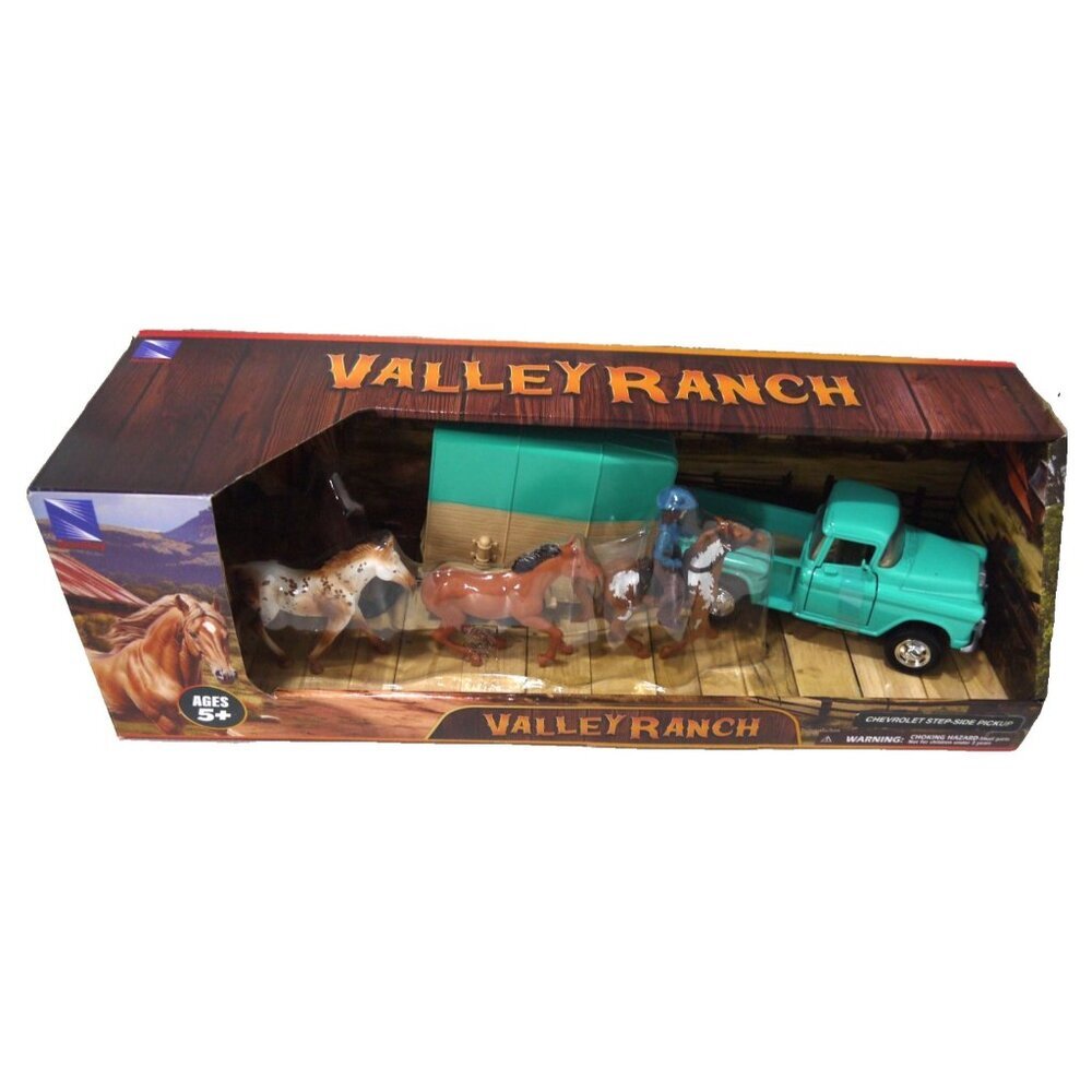 Valley Ranch truck & horses play set ages 5+ NEW RAY TOYS 2025, NEW